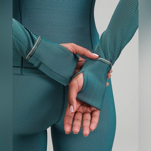 NWT Lululemon Two-Tone Ribbed Running Half Zip - Picture 5 of 8